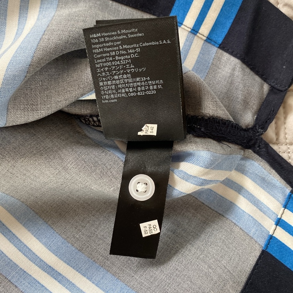 H&M / Men's Blue Striped Shirt / Small - Picture 11 of 11